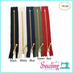 ZIP - GOLD METAL ZIP (14CM)